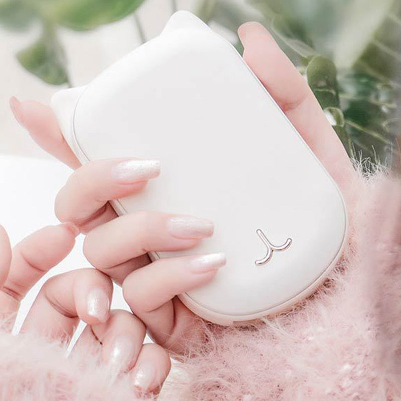 Aquecedor de Mãos USB Recarregável 2 em 1 – Power Bank Portátil 3600mAh