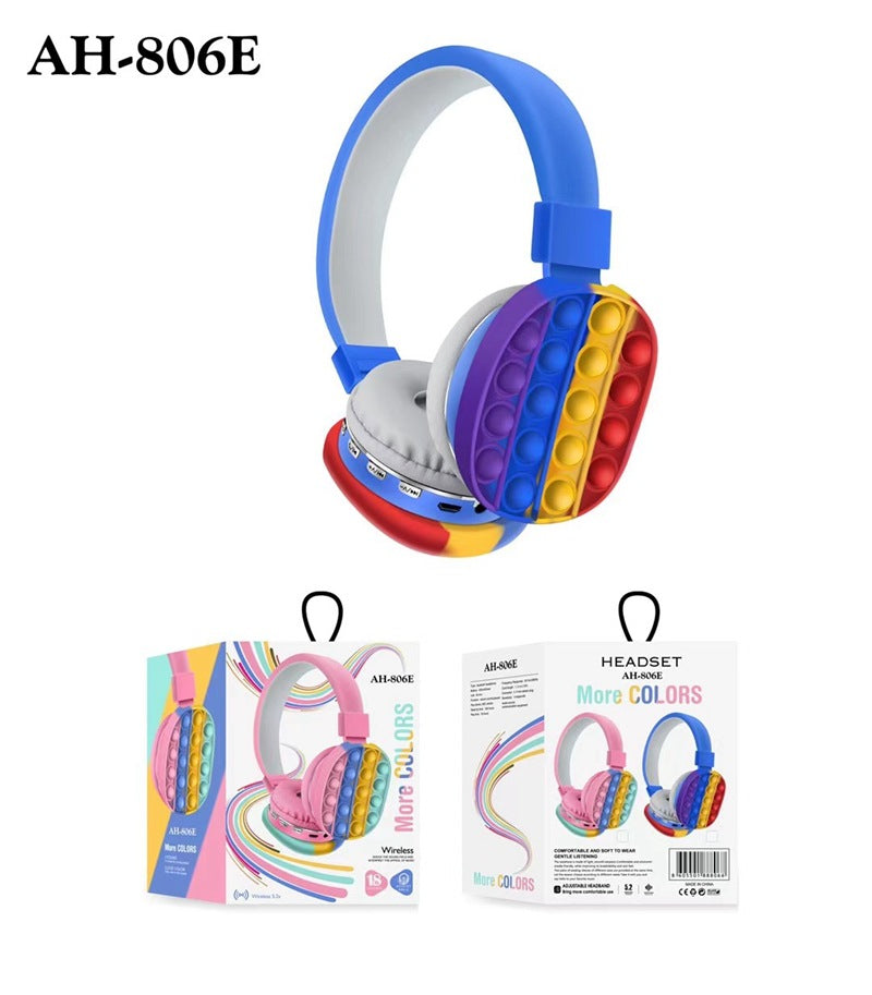Fone Bluetooth AH-806E – Fofo, Colorido e Super Estiloso 🎧✨