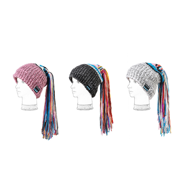 Touca Bluetooth Inverno Mulher | Beanie Aquecida com Fones, Microfone e Bateria Recarregável