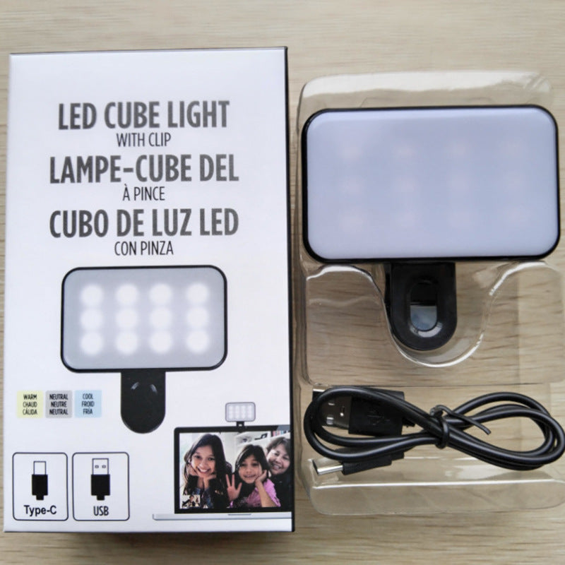 Luz LED para Vídeos, Lives e VLOGs – RGB e Tricolor | Recarregável com Clipe