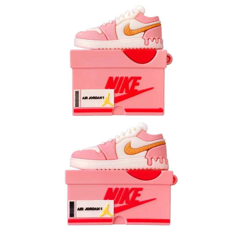 Capa Criativa 3D "Shoe Box" para AirPods 1/2/3/Pro – Estilo Sneaker | Proteção em Silicone