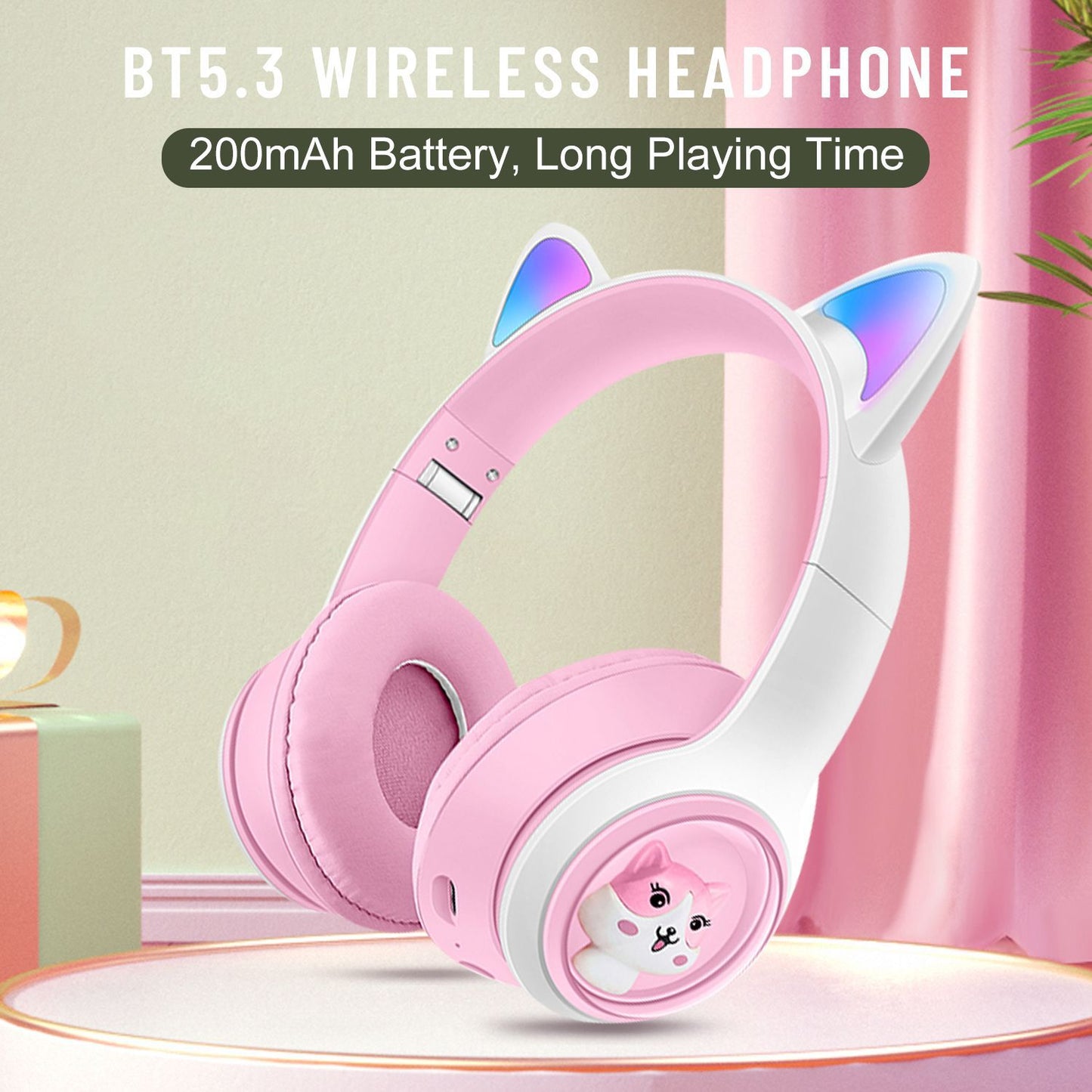 Fone AKZ-07 Luminous Cat – Fofo, Estiloso e Graves Potentes