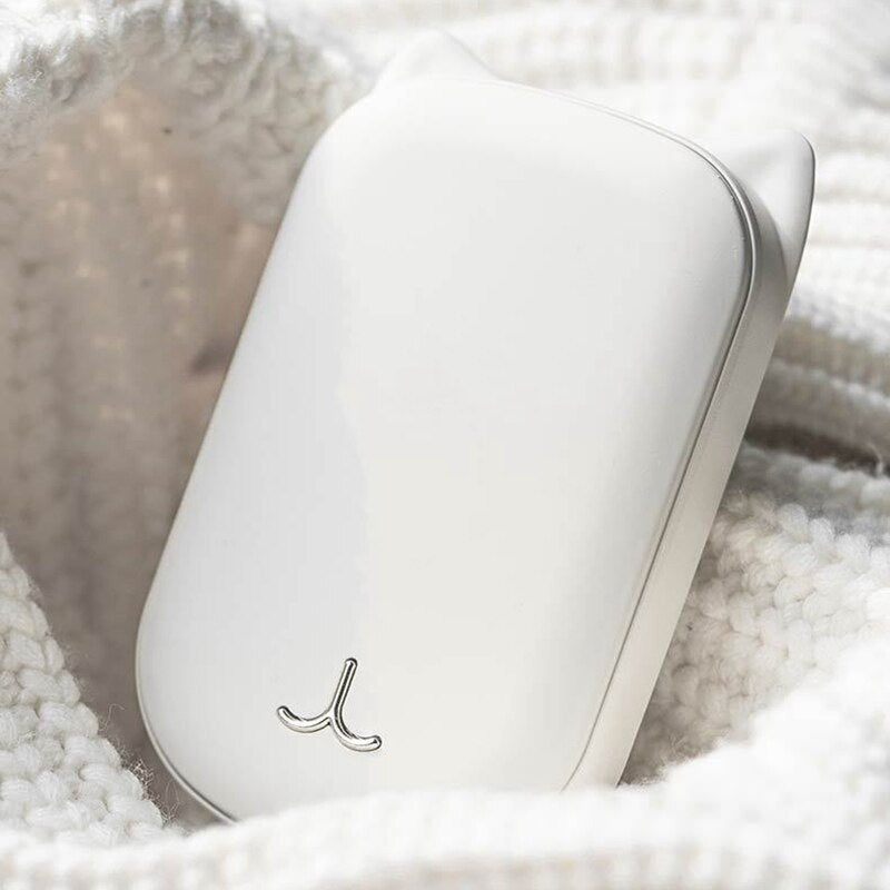 Aquecedor de Mãos USB Recarregável 2 em 1 – Power Bank Portátil 3600mAh