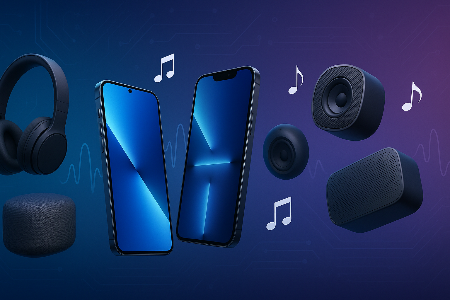 Uma imagem que combine com a loja de eletronicos e musica e telefone,para ficar no image banner do site