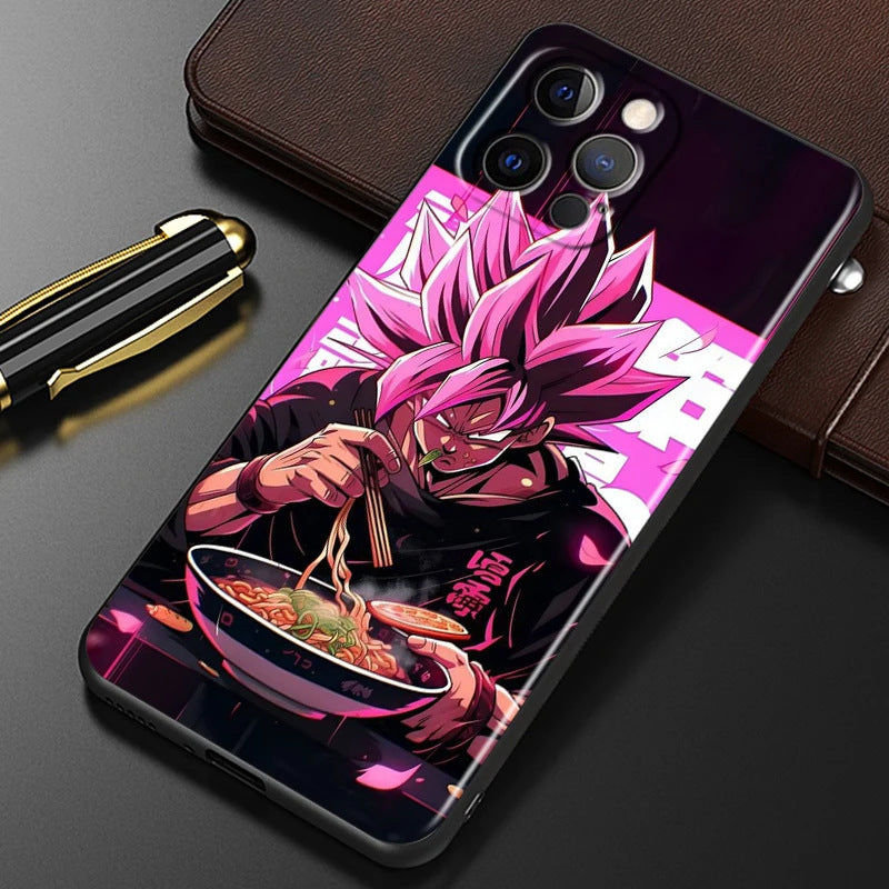 Capa Dragon Ball para iPhone – Estilo Urbano | Preta com Pintura Artística