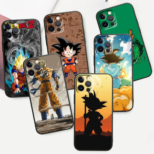 Capa Dragon Ball para iPhone – Estilo Urbano | Preta com Pintura Artística