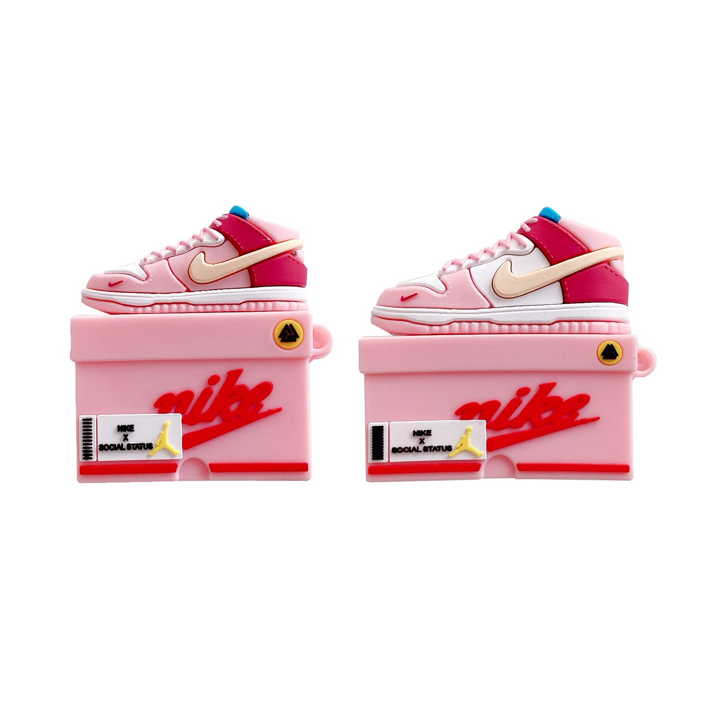 Capa Criativa 3D "Shoe Box" para AirPods 1/2/3/Pro – Estilo Sneaker | Proteção em Silicone