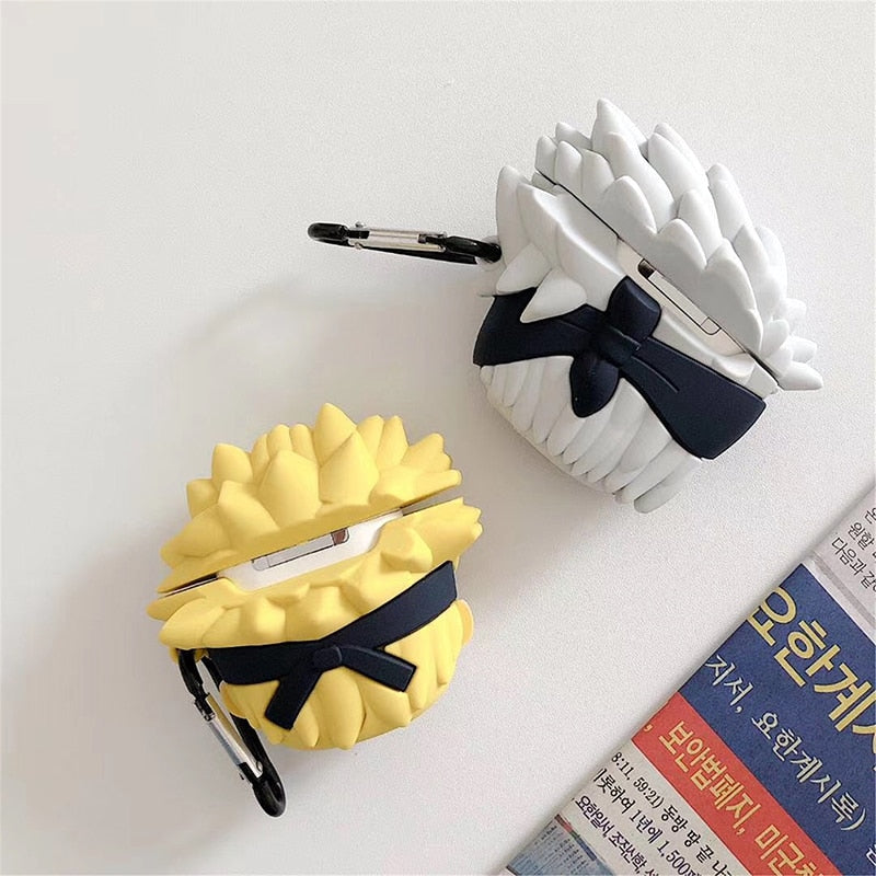 Case Anime Naruto & Sasuke para AirPods – Proteção Fofa e Estilosa