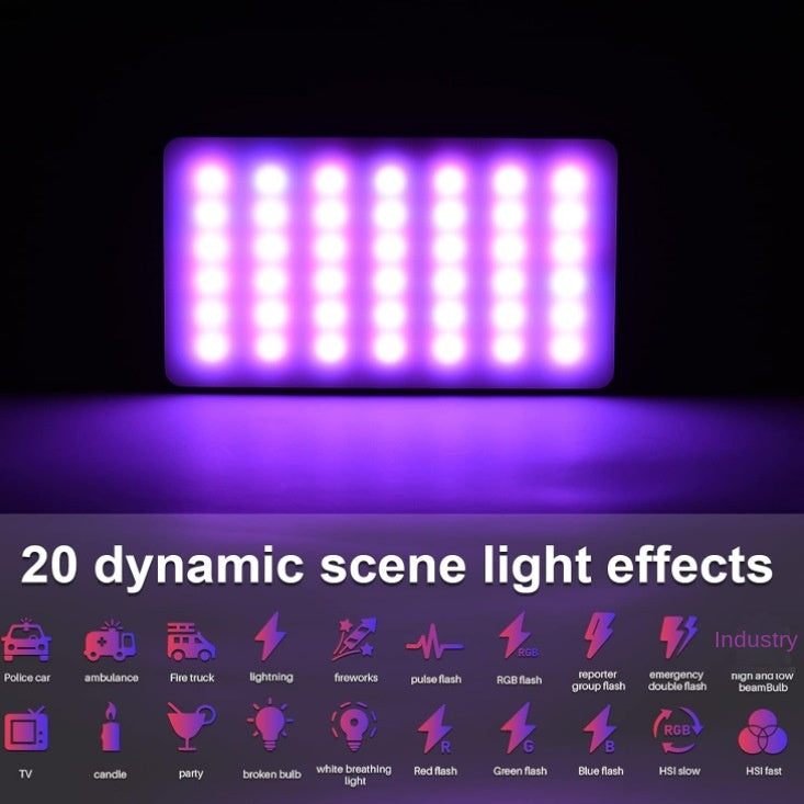 Luz LED para Vídeos, Lives e VLOGs – RGB e Tricolor | Recarregável com Clipe