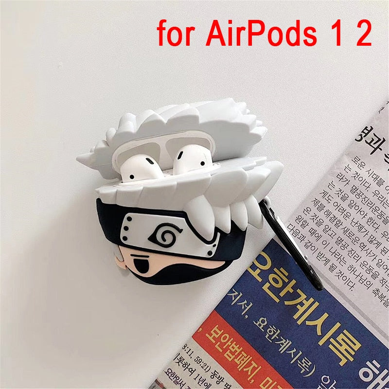 Case Anime Naruto & Sasuke para AirPods – Proteção Fofa e Estilosa