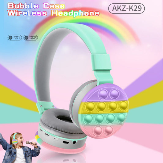 Fone Bluetooth AKZ-K29 Dobrável – Headset Estéreo Cute e Privado