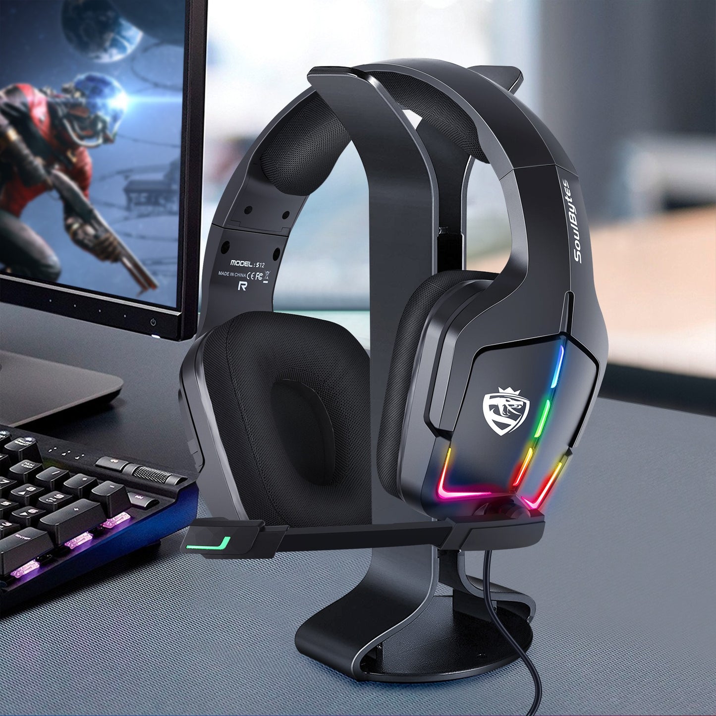 Headset Gamer S12 – RGB e Som Imersivo para PS4 e PC