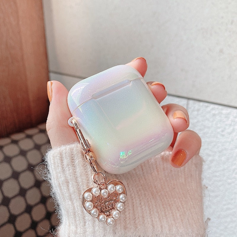 Case AirPods 3D Love Pearl – Estilo Fofo e Proteção Completa