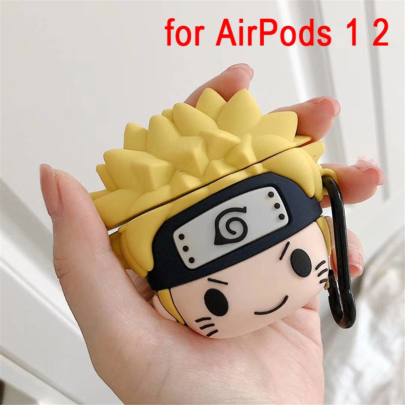Case Anime Naruto & Sasuke para AirPods – Proteção Fofa e Estilosa