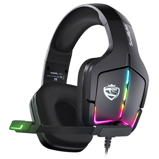 Headset Gamer S12 – RGB e Som Imersivo para PS4 e PC