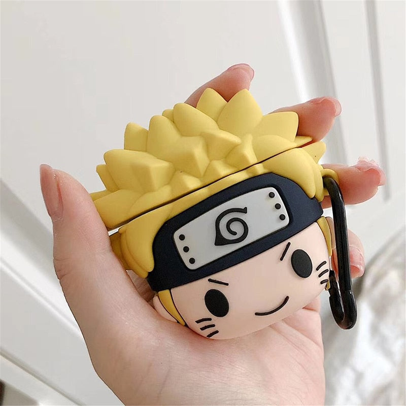 Case Anime Naruto & Sasuke para AirPods – Proteção Fofa e Estilosa