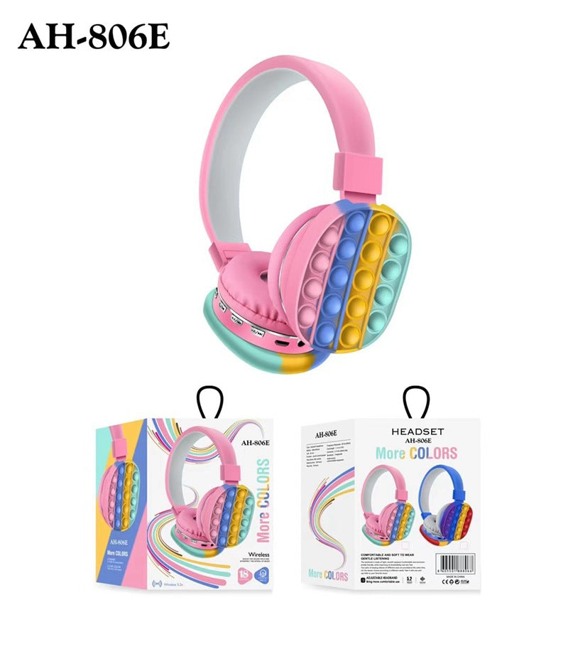 Fone Bluetooth AH-806E – Fofo, Colorido e Super Estiloso 🎧✨