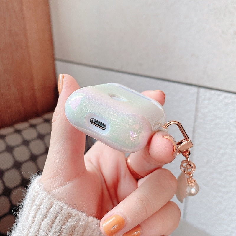 Case AirPods 3D Love Pearl – Estilo Fofo e Proteção Completa