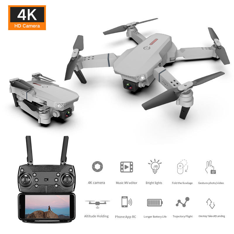 E88 Drone with HD Camera – Long-Range, Fixed-Height Quadcopter for Kids