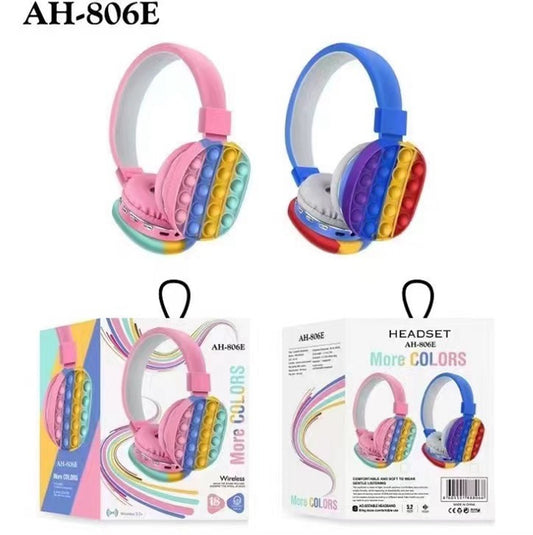 Fone Bluetooth AH-806E – Fofo, Colorido e Super Estiloso 🎧✨