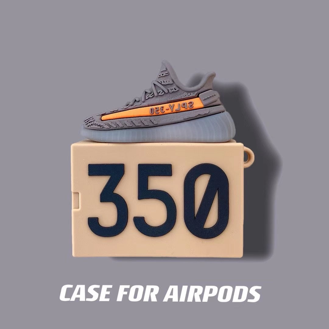 Capa Criativa 3D "Shoe Box" para AirPods 1/2/3/Pro – Estilo Sneaker | Proteção em Silicone