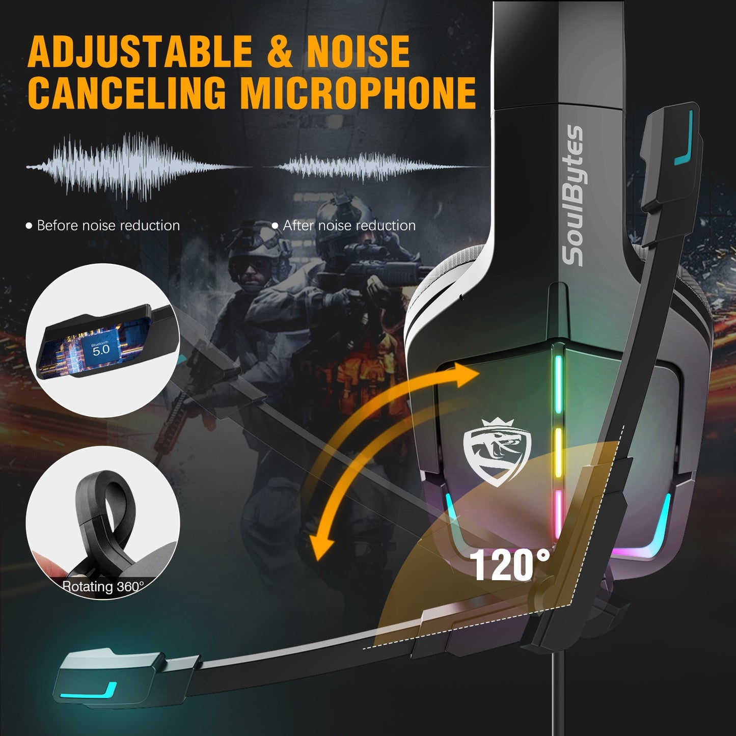 Headset Gamer S12 – RGB e Som Imersivo para PS4 e PC