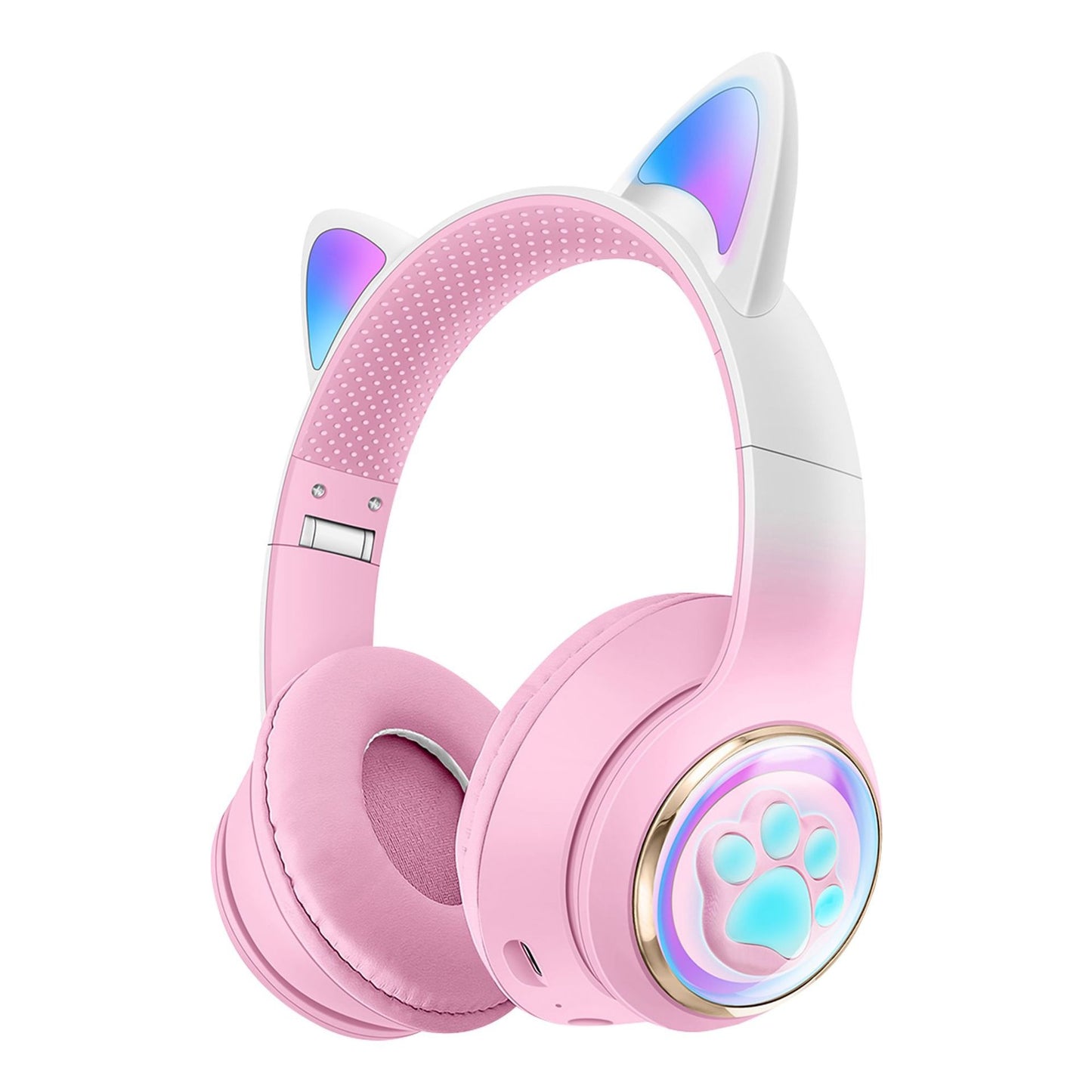 Fone Bluetooth Orelhas de Gato – Estilo Fofo e Graves Poderosos
