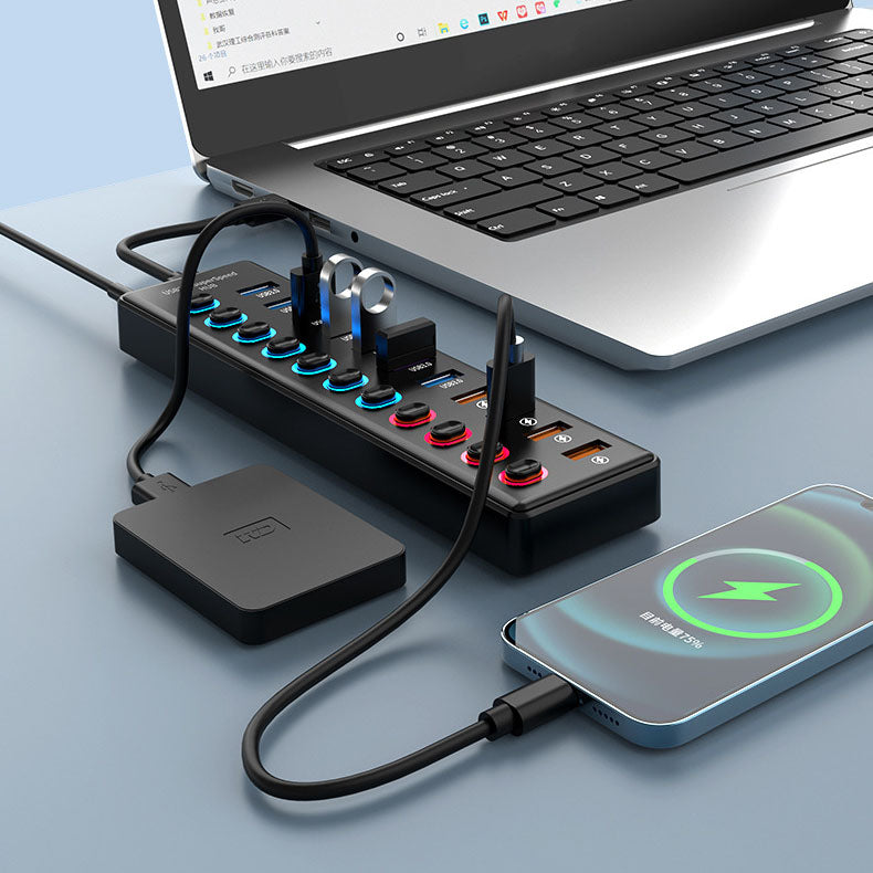All-in-One Hub USB-C 11-em-1 Gen 2 (60 W PD, 4K HDMI, Ethernet, SD/TF, Áudio) – Dock de Expansão para Laptop e Mobile