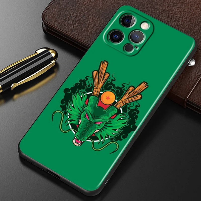 Capa Dragon Ball para iPhone – Estilo Urbano | Preta com Pintura Artística