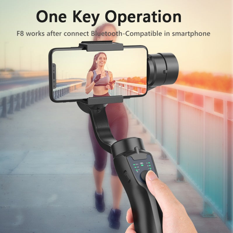 "Estabilizador de Câmera para Smartphone F8 – Gimbal 3 Eixos com Tripé Integrado para Vídeos e Transmissões ao Vivo no TikTok