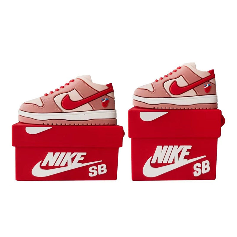 Capa Criativa 3D "Shoe Box" para AirPods 1/2/3/Pro – Estilo Sneaker | Proteção em Silicone