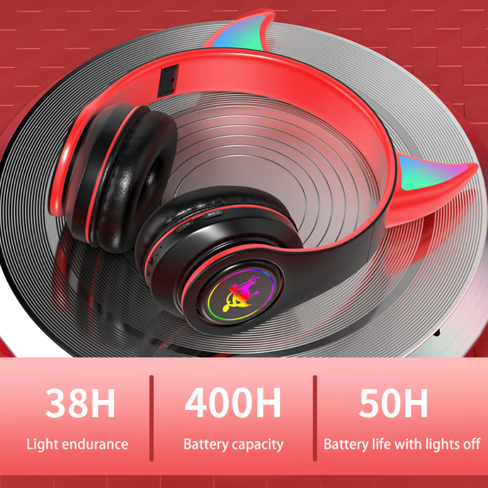 Headset Bluetooth Magic Angle – Dobrável, LED e Conforto Total 🎧✨