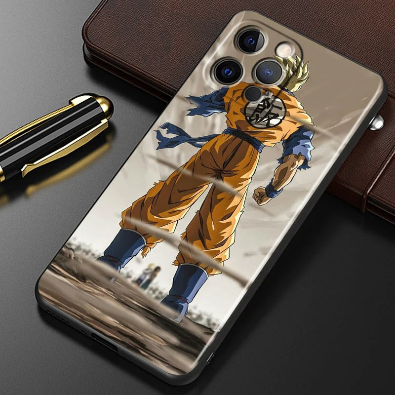 Capa Dragon Ball para iPhone – Estilo Urbano | Preta com Pintura Artística