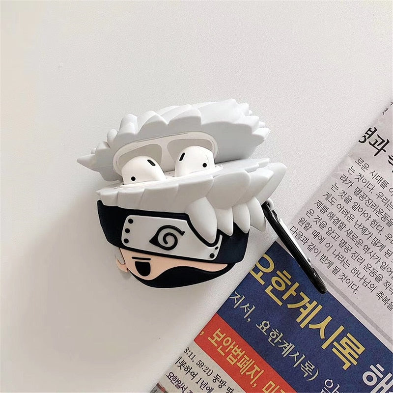 Case Anime Naruto & Sasuke para AirPods – Proteção Fofa e Estilosa