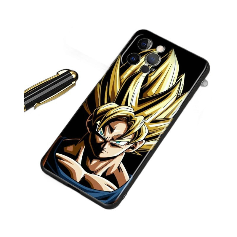 Capa Dragon Ball para iPhone – Estilo Urbano | Preta com Pintura Artística