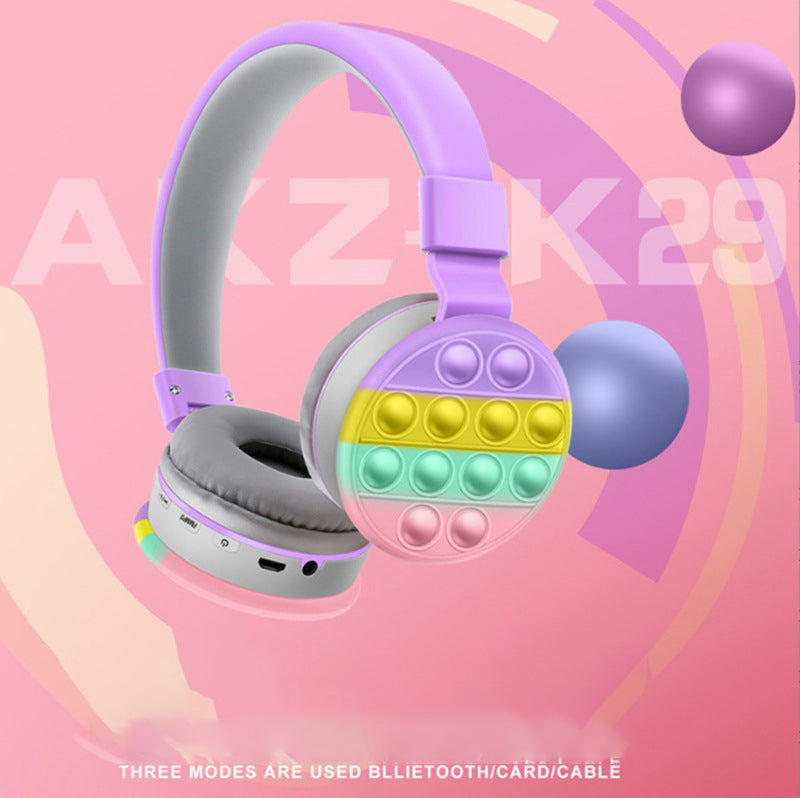 Fone Bluetooth AKZ-K29 Dobrável – Headset Estéreo Cute e Privado