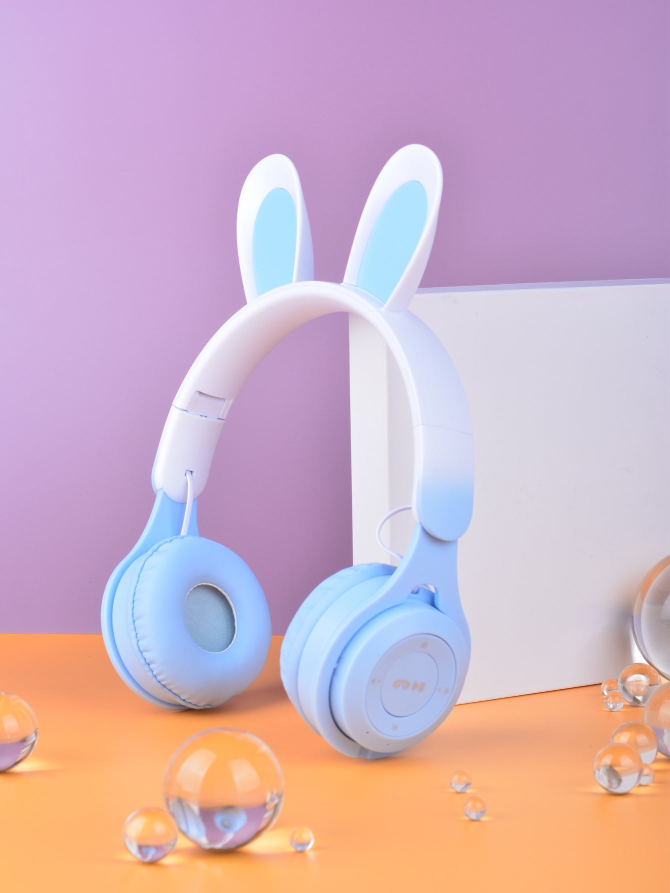 Headset Infantil M6R Orelhinhas de Coelho – LED Colorido e Bluetooth ✨