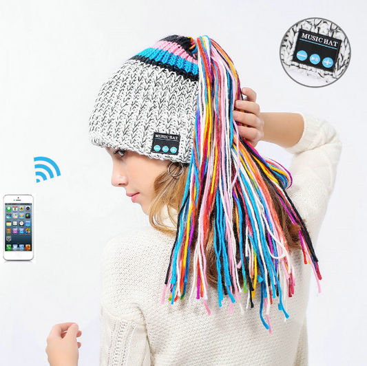 Touca Bluetooth Inverno Mulher | Beanie Aquecida com Fones, Microfone e Bateria Recarregável