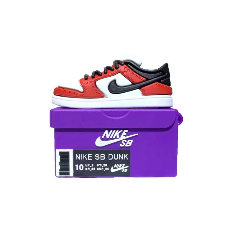 Capa Criativa 3D "Shoe Box" para AirPods 1/2/3/Pro – Estilo Sneaker | Proteção em Silicone