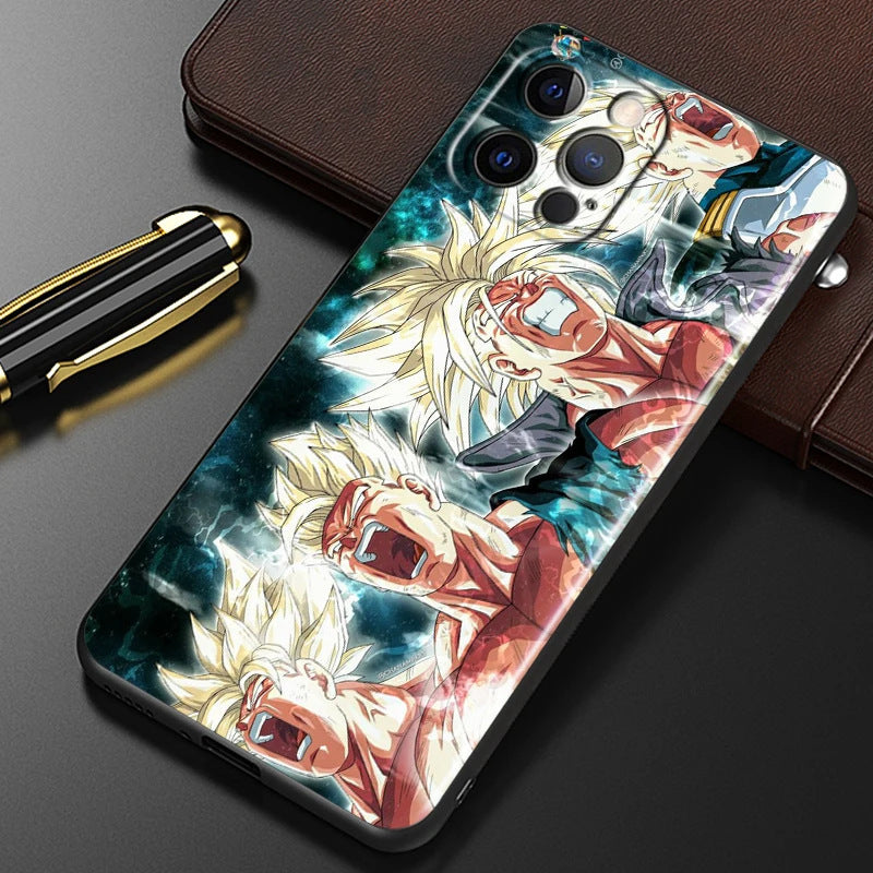 Capa Dragon Ball para iPhone – Estilo Urbano | Preta com Pintura Artística